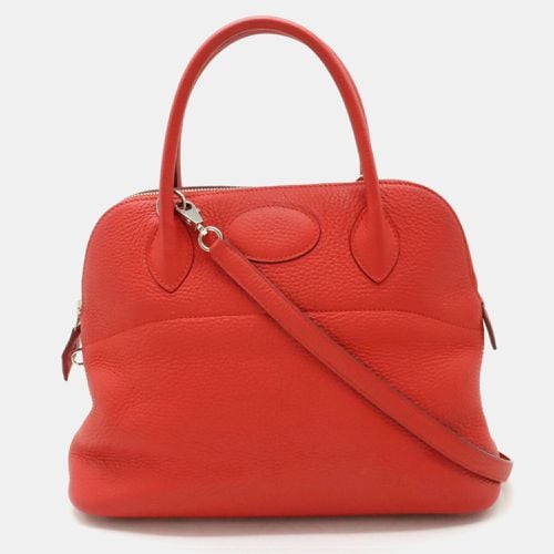 Hermes Rouge Tomato Red Taurillon Clemence Leather Bolide 31 Handbag - Hermes - Modalova