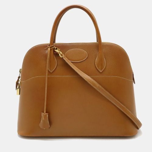 Hermes Gold Light Brown Cushvel Leather Bolide 35 Handbag - Hermes - Modalova