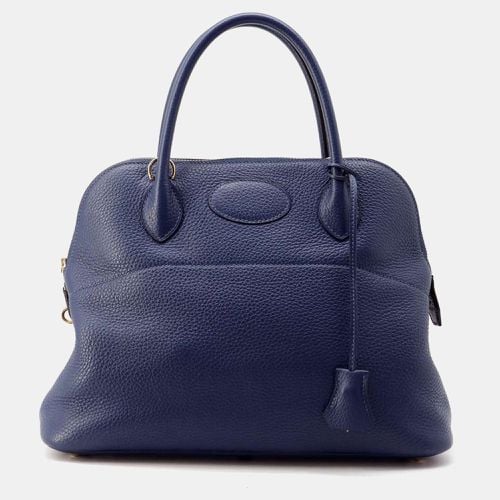 Hermes Black Deep Blue Taurillon Clemence Bolide 31 Handbag - Hermes - Modalova