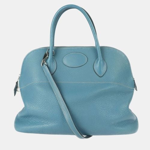 Hermes Blue Jean Taurillon Clemence Bolide 35 Handbag - Hermes - Modalova