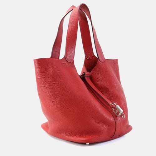 Hermes Rouge Kazak Taurillon Clemence Picotin Lock GM Handbag - Hermes - Modalova