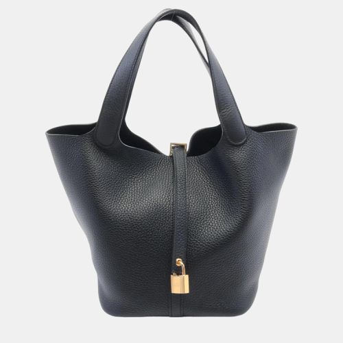 Hermes Black Taurillon Clemence Picotin Lock MM Handbag - Hermes - Modalova