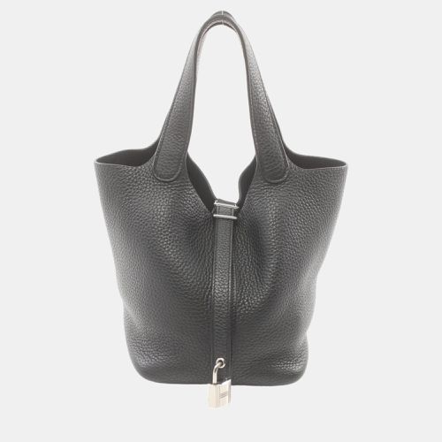 Hermes Black Taurillon Clemence Picotin Lock PM Handbag - Hermes - Modalova