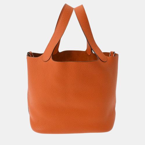 Hermes Orange Taurillon Clemence Picotin MM Handbag - Hermes - Modalova