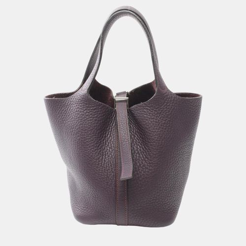 Hermes Purple Taurillon Clemence Picotin PM Handbag - Hermes - Modalova