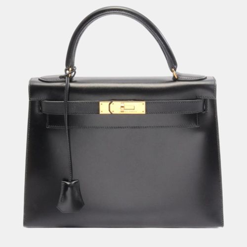 Hermes Black Calfskin (Cowhide) Boxcalf Kelly 28 Handbag - Hermes - Modalova