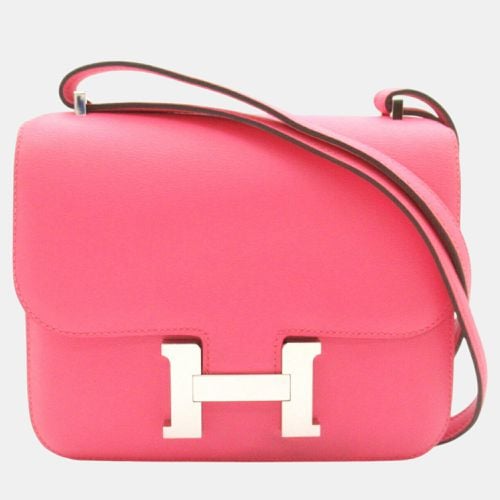 Hermes Pink Calfskin (Cowhide) Swift Leather Constance 18 Shoulder Bag - Hermes - Modalova