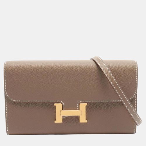 Hermes Brown Epsom Leather Constance Long To-Go Shoulder Bag - Hermes - Modalova