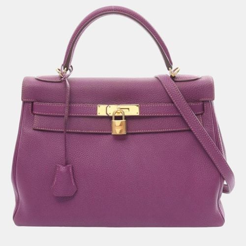 Hermes Purple Togo Kelly 32 Anemone Handbag - Hermes - Modalova