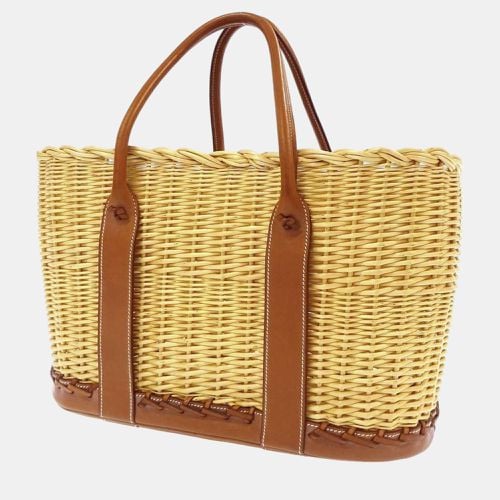 Hermes Gold Natural Swift Straw Garden Picnic Tote Bag - Hermes - Modalova