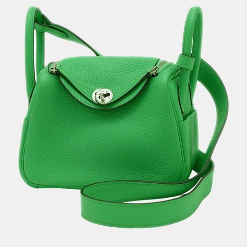 Hermes Vert Comic Taurillon Lindy Shoulder Bag - Hermes - Modalova