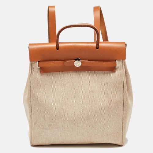 Hermes Natural/Toile Canvas and Vache Hunter Herbag 2 in 1 Backpack - Hermes - Modalova