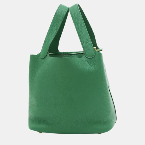 Hermes Vert Vertigo Taurillon Clemence Picotin Lock MM 22 Handbag - Hermes - Modalova