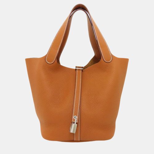 Hermes Gold Taurillon Leather Picotin Lock MM Handbag - Hermes - Modalova