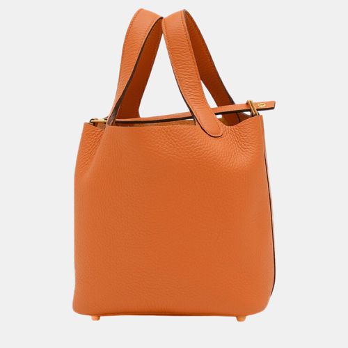 Hermes Orange Taurillon Clemence Picotin Lock PM 18 Handbag - Hermes - Modalova