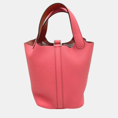 Hermes Rose Azalee Pink Taurillon Clemence Picotin Lock PM Handbag - Hermes - Modalova