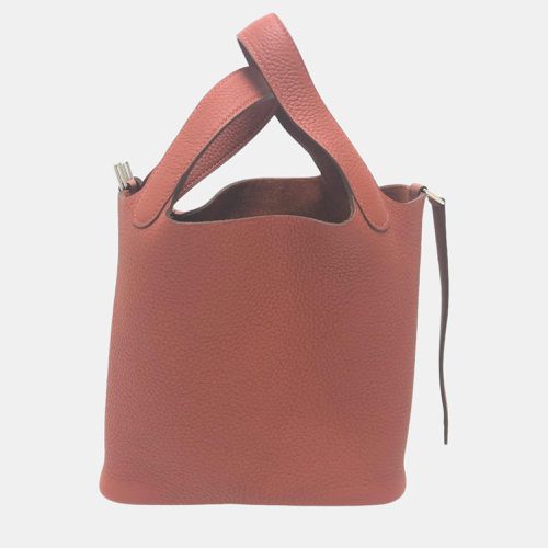 Hermes Rouge Ash Red Taurillon Clemence Picotin Lock PM Handbag - Hermes - Modalova