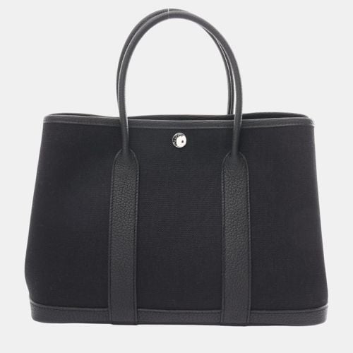 Hermes Garden Party TPM Tote Bag Black Canvas - Hermes - Modalova