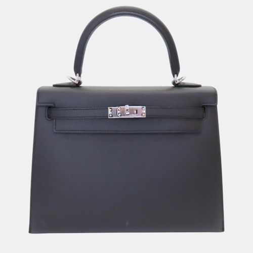 Hermes Kelly 25 Black Silver Hardware Black - Hermes - Modalova