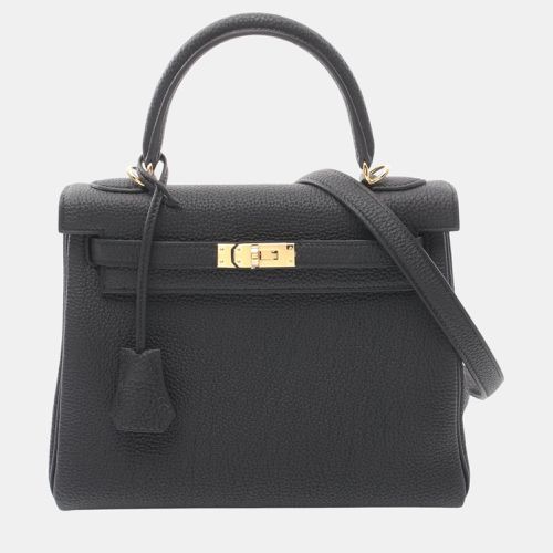 Hermes Kelly 25 Togo Handbag Black Leather - Hermes - Modalova