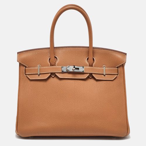 Hermes Gold Togo Leather Palladium Finish Birkin 30 Bag - Hermes - Modalova