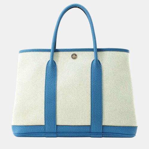 Hermes Ecru Blue Izmir Bamboo Toile Twill H Negonda Garden TPM Bag - Hermes - Modalova