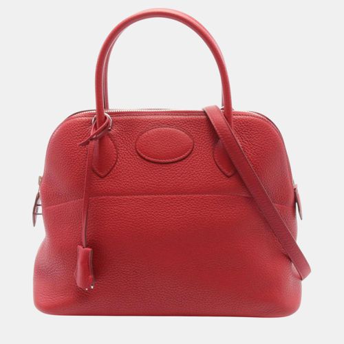 Hermes Red Taurillon Clemence Bolide 31 Handbag - Hermes - Modalova