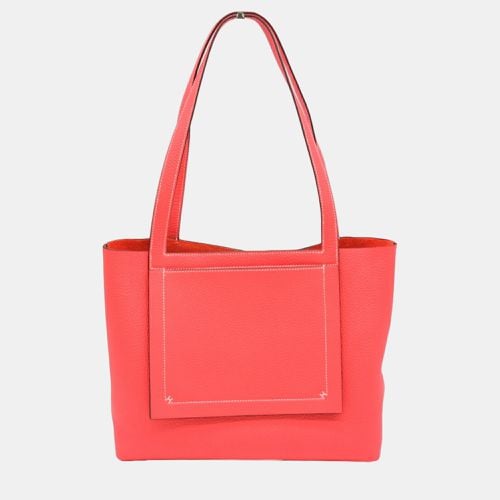 Hermes Taurillon Clemence Leather Rose Texas Pink Cabas Serie 31 Tote Bag - Hermes - Modalova