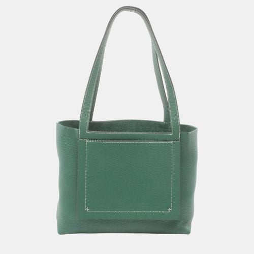 Hermes Taurillon Clemence Green Cabas Serie 31 Tote Bag - Hermes - Modalova