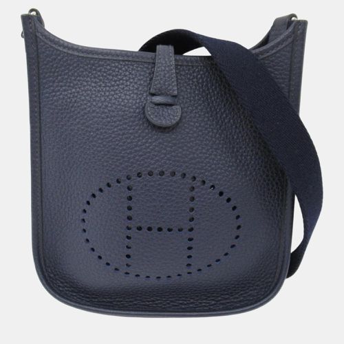 Hermes Blue Nuit Black Calfskin (Cowhide) Taurillon Clemence Evelyn Amazon TPM Shoulder Bag - Hermes - Modalova