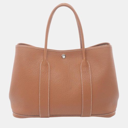 Hermes Brown Negonda Garden PM Gold Tote Bag - Hermes - Modalova