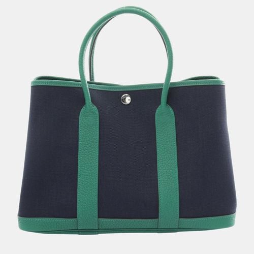 Hermes Blue Marine Vert Toile Militaire Negonda Navy Green Garden TPM Vertigo Tote Bag - Hermes - Modalova