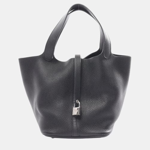 Hermes Black Taurillon Clemence Picotin Lock MM Handbag - Hermes - Modalova