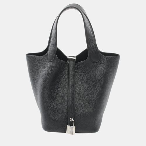 Hermes Black Taurillon Clemence Picotin Lock PM Handbag - Hermes - Modalova