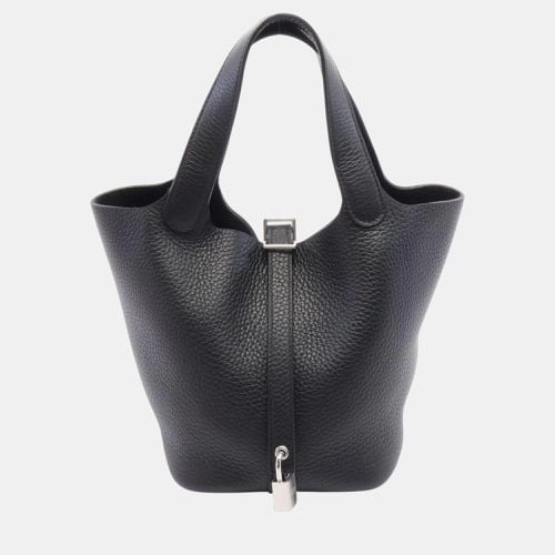 Hermes Black Taurillon Clemence Picotin Lock PM Handbag - Hermes - Modalova