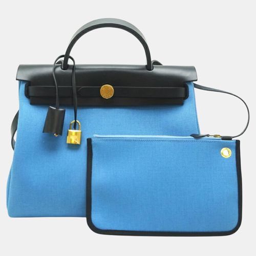 Hermes Toile Military Blue Airbag Zip PM Tote Bag - Hermes - Modalova