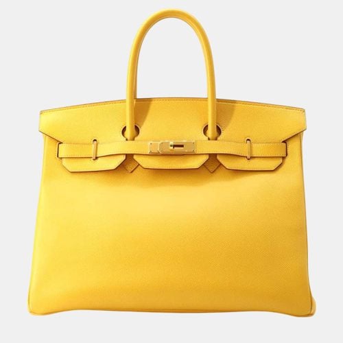 Hermes Yellow Cushvel Birkin 35 handbag - Hermes - Modalova