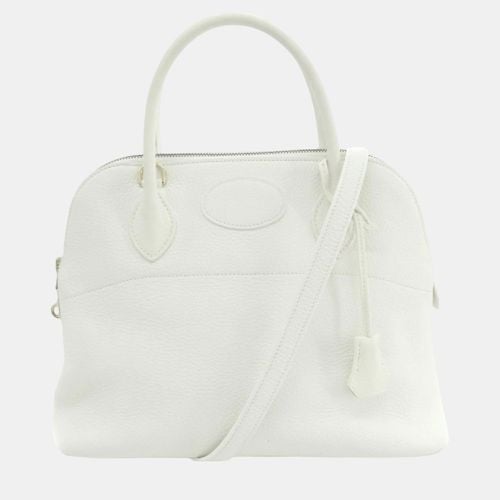 Hermes White Taurillon Bolide 31 Handbag - Hermes - Modalova