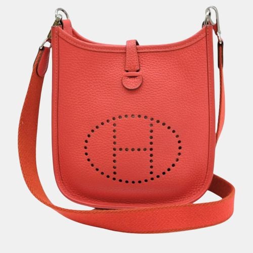 Hermes leather Taurillon Clemence Rouge Kutomato red Evelyn TPM shoulder bag - Hermes - Modalova