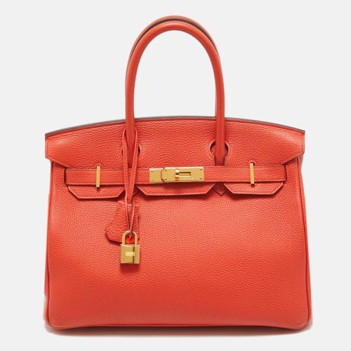 Hermes Capuccine Togo Leather Gold Finish Birkin 30 Bag - Hermes - Modalova