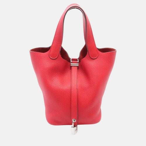 Hermes Red Taurillon Clece Picotin Lock PM Rouge Coeur Handbag - Hermes - Modalova