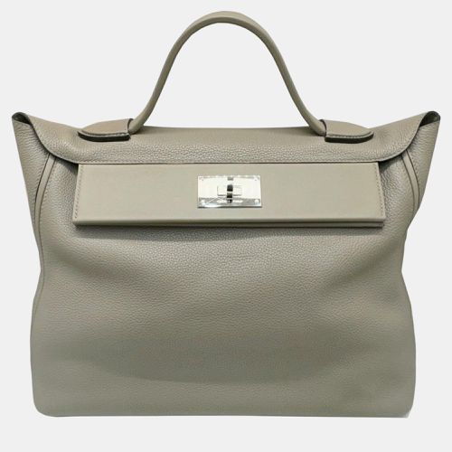 Hermes Gray Togo Swift Gris Asphalt Sac Van Cattle 24 35 Handbag - Hermes - Modalova