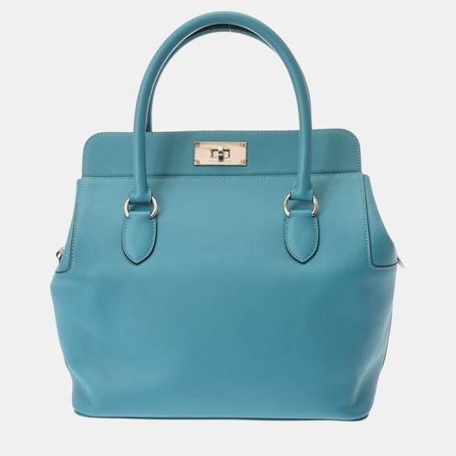 Hermes Turquoise Swift Toolbox 26 Handbag - Hermes - Modalova