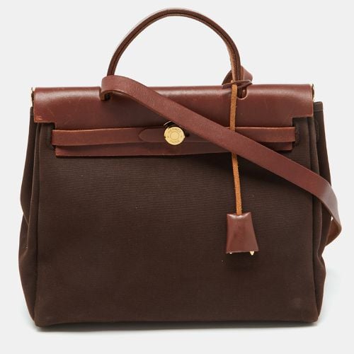 Hermès Cafe/Terre Canvas and Leather 2in1 Herbag Zip 31 Bag - Hermes - Modalova