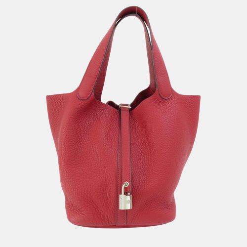 Hermes Red Taurillon Picotan Lock MM Handbag - Hermes - Modalova