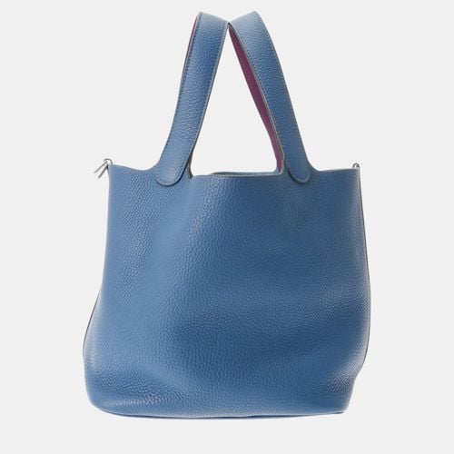 Hermes Eclat Blue Agate/Anemone Taurillon Clece Swift leather Picotin Lock MM handbag - Hermes - Modalova