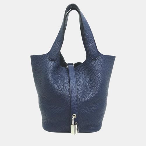 Hermes Taurillon Clece Blue Saphir (Navy) Picotin Lock PM handbag - Hermes - Modalova