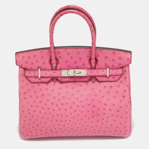 Fuchsia Ostrich Palladium Finish Birkin 30 Bag - Hermes - Modalova