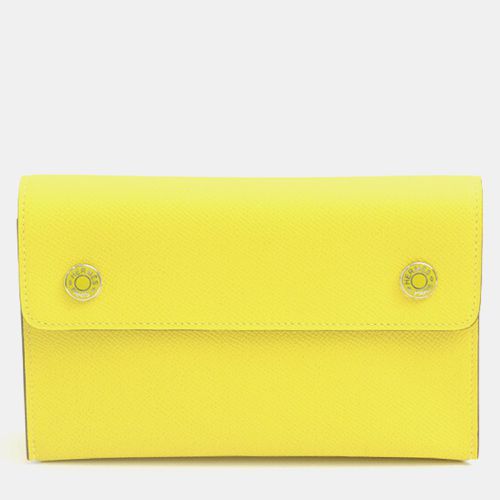 Hermes Voe Epsom Shoulder Wallet Yellow Yellow Leather - Hermes - Modalova