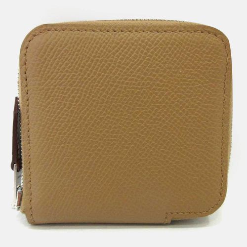 Hermes Azap Compact Mini Silk'In Wallet Brown Brown Leather - Hermes - Modalova